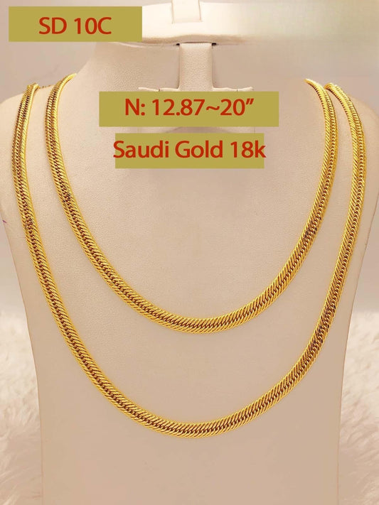 Saudi Gold 18 carat gold chain 20 inches