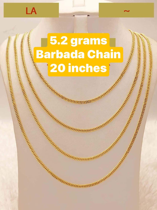 Barbada Chain 20 inches solid 18 carat gold